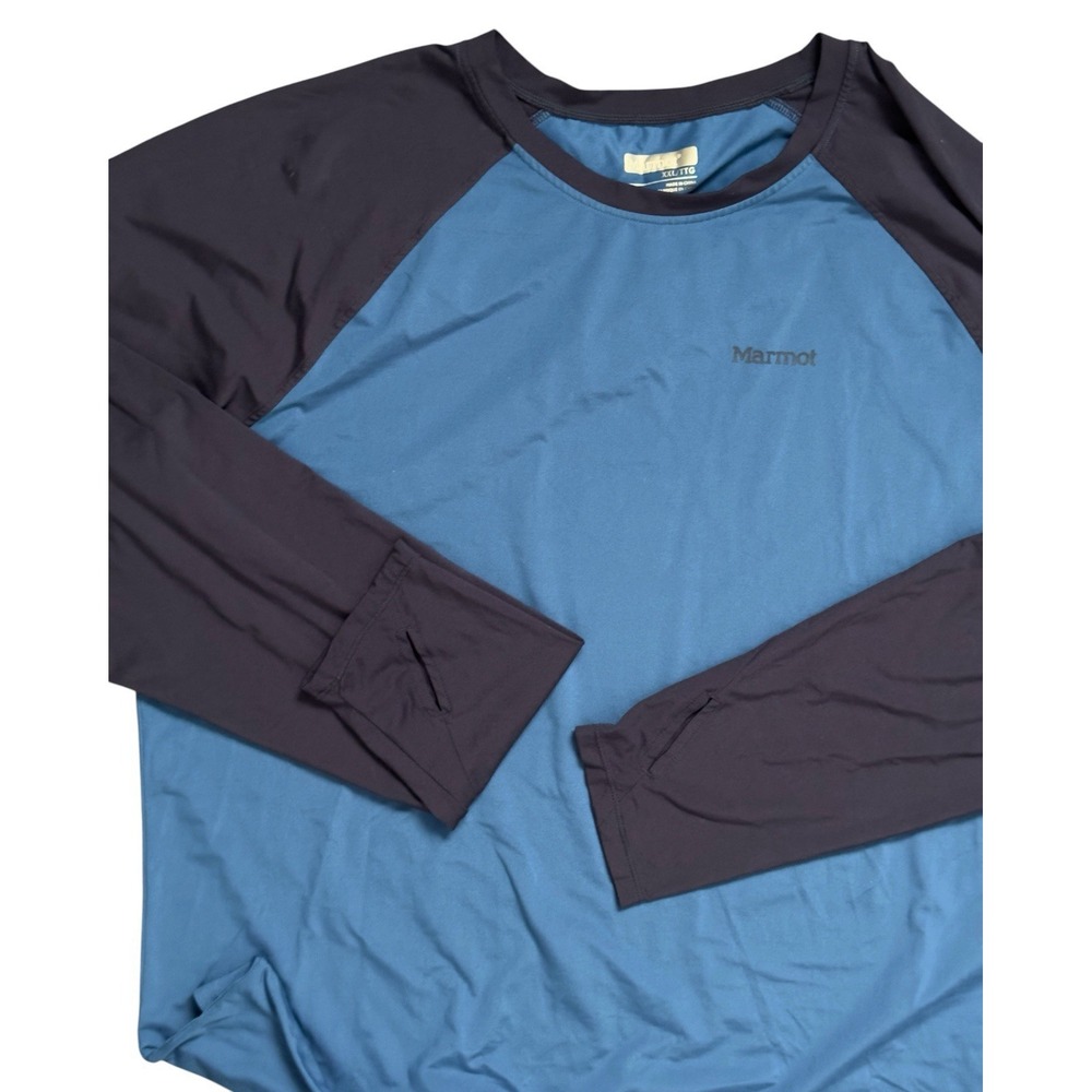 Marmot Men's Midweight Raglan Colorblock Long Sleeve Shirt Size XXL - Picture 4 of 8